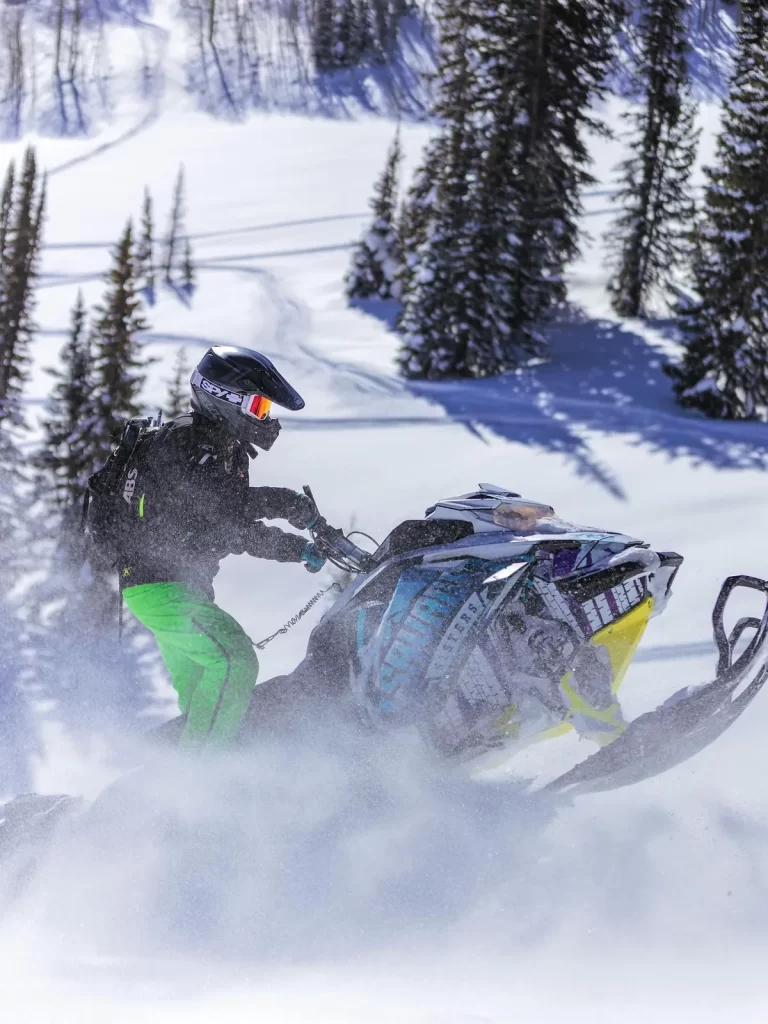 body position on a snowmobile